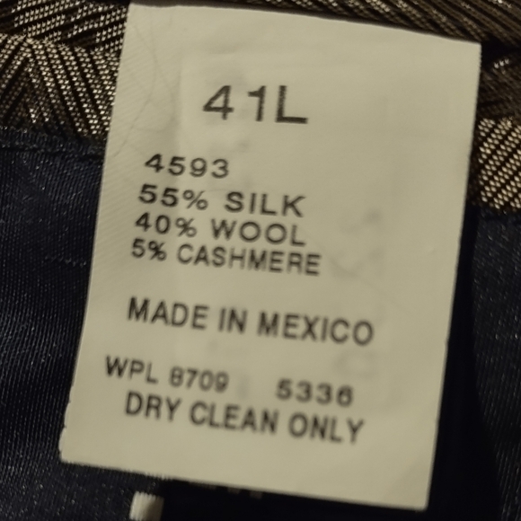 Oak Creek Men's Sport Coat Silk Wool Cashmere Blend 41L Herringbone Pattern - Picture 10 of 11